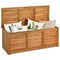 Costway 46 Gallon Deck Storage Acacia Wood Organization Toys Cushions Tools